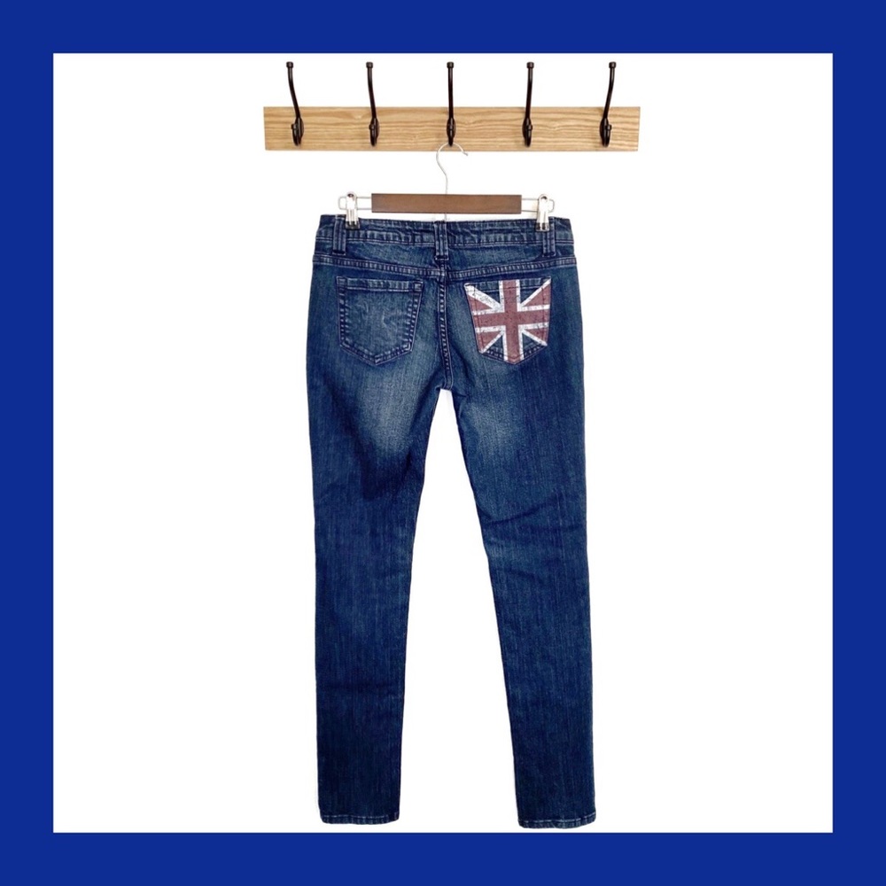 DELIA’S Britt Union Jack Pocket Skinny Jeans 9/10R